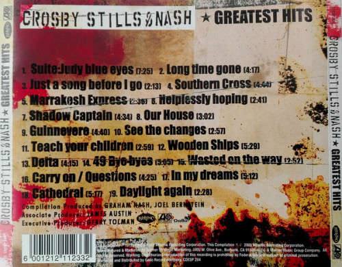 Crosby, Stills & Nash - Greatest Hits CD