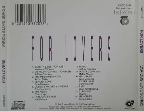 Various - For Lovers CD