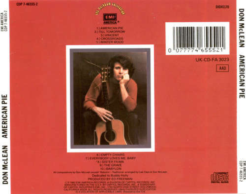 Don McLean - American Pie CD Import