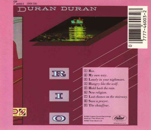 Duran Duran - Rio CD Import