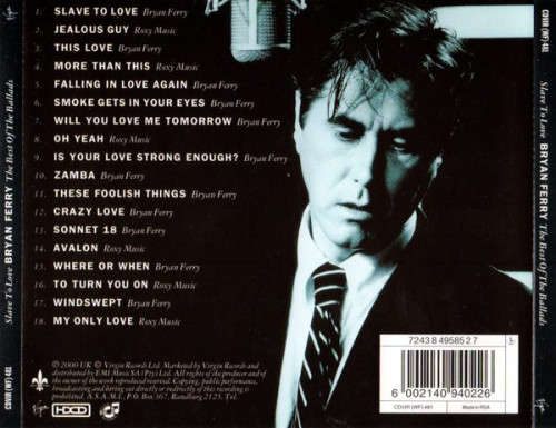 Bryan Ferry - Slave To Love: Best of the Ballads CD