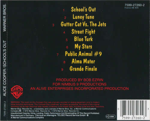 Alice Cooper - School's Out CD Import