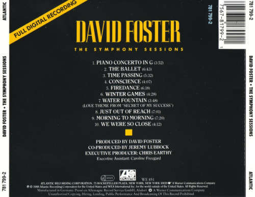David Foster - Symphony Sessions CD Import