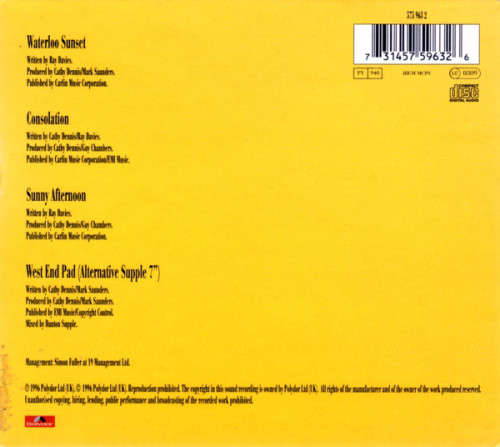 Cathy Dennis - Waterloo Sunset CD Maxi Single Import