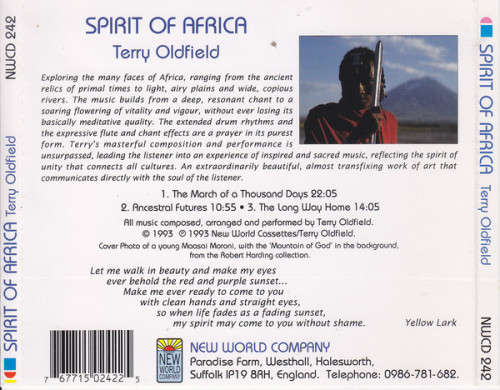 Terry Oldfield - Spirit of Africa CD Import