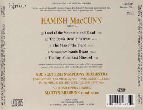 Hamish MacCunn - Land of the Mountain and the Flood CD Import