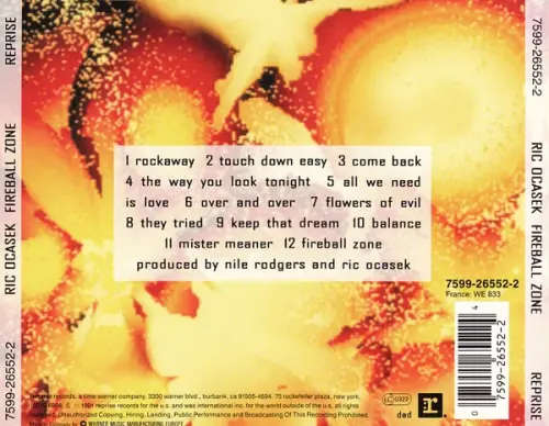 Ric Ocasek - Fireball Zone CD Import