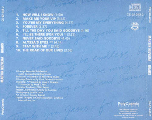 Martin Nievera - Roads CD Import