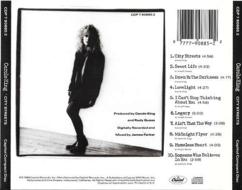 Carole King - City Streets CD Import