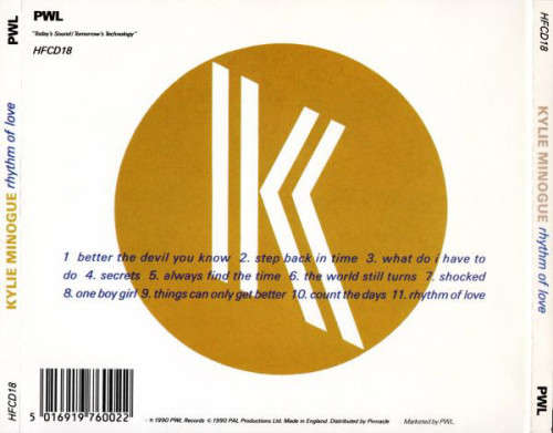 Kylie Minogue - Rhythm of Love CD Import