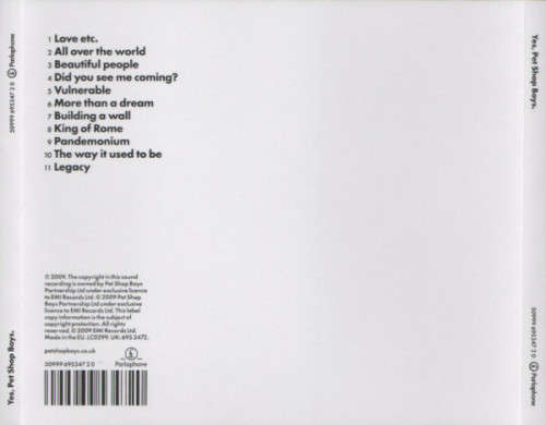 Pet Shop Boys - Yes CD Import