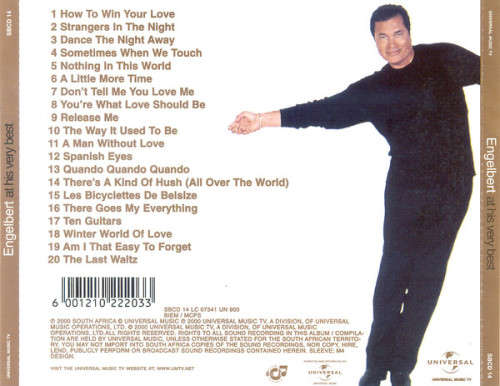 Engelbert Humperdinck - At His Very Best CD