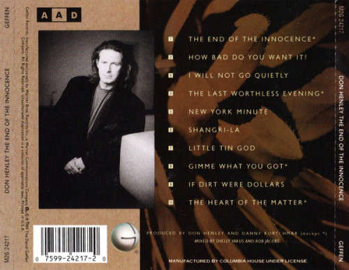 Don Henley - The End of the Innocence CD Import