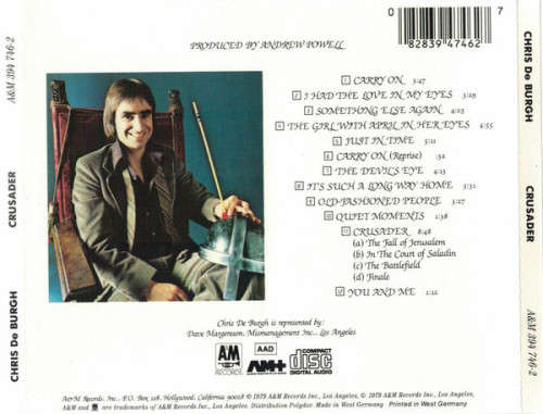 Chris de Burgh - Crusader CD Import