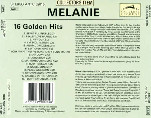 Melanie - 16 Golden Hits CD Import
