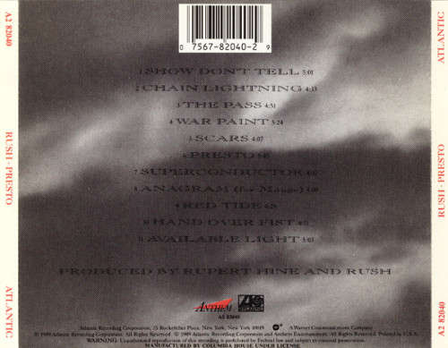 Rush - Presto CD Import