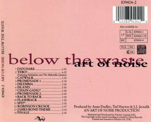 Art of Noise - Below the Waste CD Import