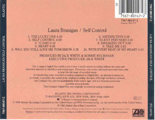 Laura Branigan - Self Control CD Import