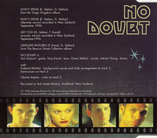 No Doubt - Don`t Speak CD Maxi Import