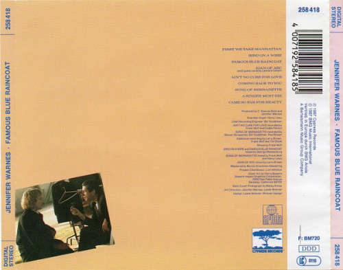 Jennifer Warnes - Famous Blue Raincoat (Songs of Leonard Cohen) CD Import