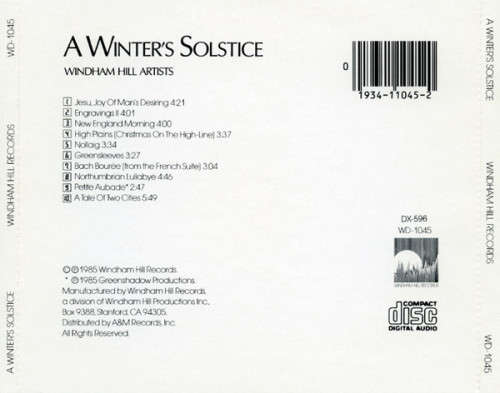 Windham Hill Artists - A Winter`s Solstice CD Import