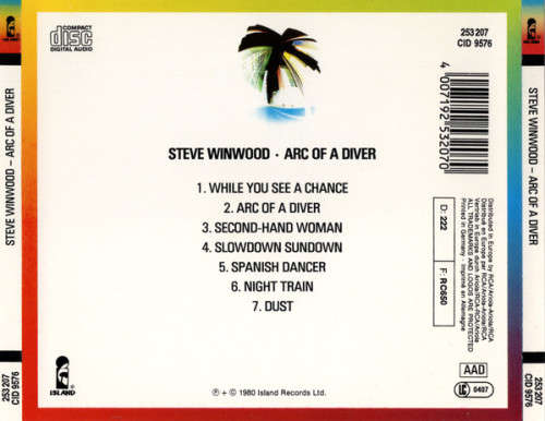 Steve Winwood - Arc of a Diver CD Import