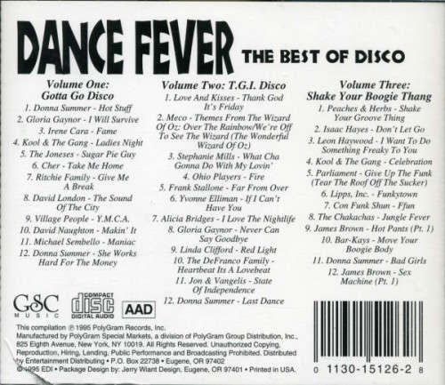 Various - Dance Fever - Best of Disco Triple CD Import