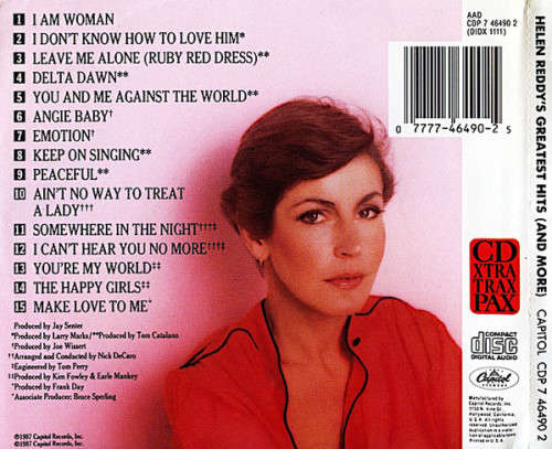Helen Reddy - Greatest Hits CD Import