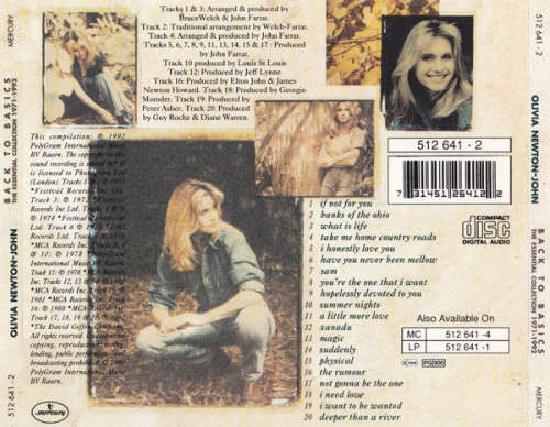 Olivia Newton-John - Back To Basics (Essential Collection 1971-1992) CD Import