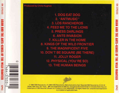 Adam & the Ants - Kings of the Wild Frontier CD Import