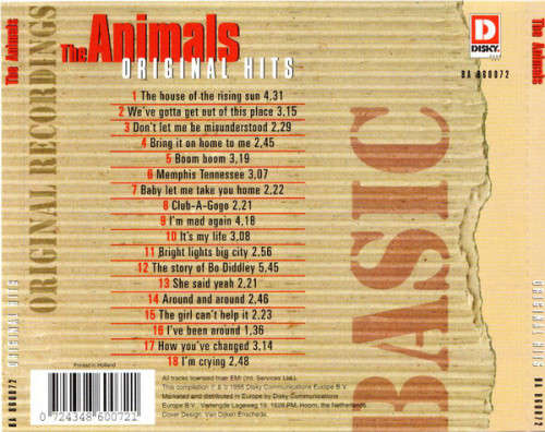 Animals - Original Hits CD Import