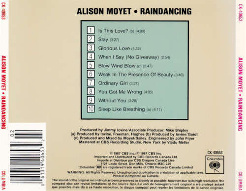 Alison Moyet - Raindancing CD Import