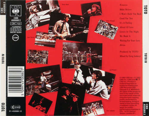 Toto - Toto IV CD Import