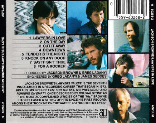 Jackson Browne - Lawyers In Love CD Import