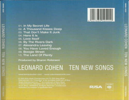 Leonard Cohen - Ten New Songs CD