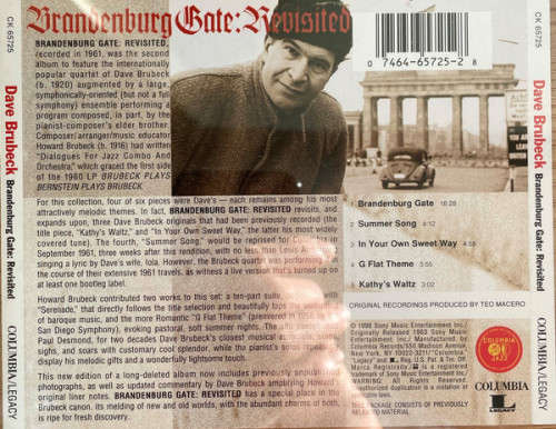 Dave Brubeck Quartet - Brandenburg Gate: Revisited CD Import