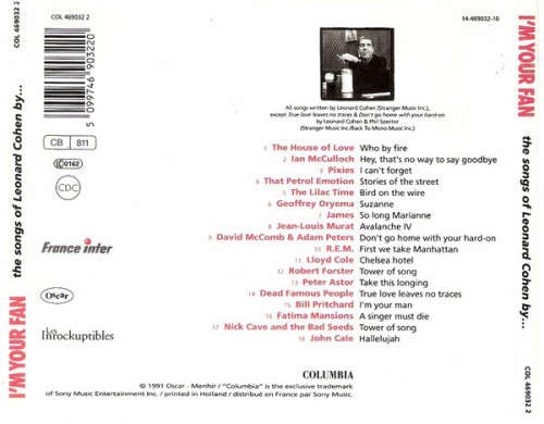 Various - I`m Your Fan (Songs of Leonard Cohen By...) CD Import Sealed