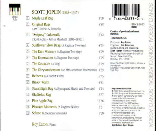 Roy Eaton Joplin - Piano Rags CD Import