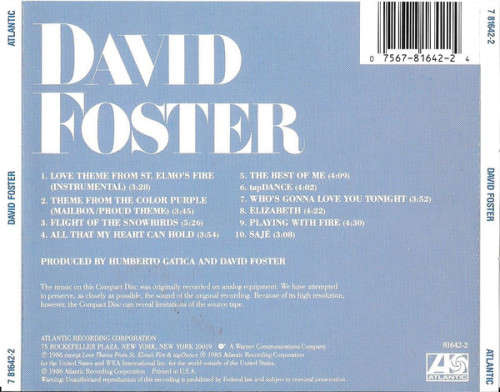 David Foster - David Foster CD Import