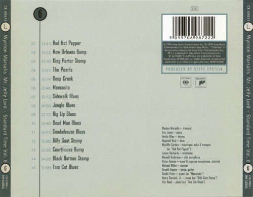 Wynton Marsalis - Standard Time Vol.6 - Mr. Jelly Lord CD Import