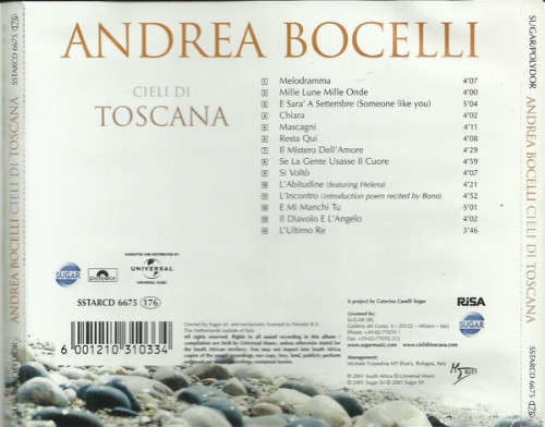 Andrea Bocelli - Cieli Di Toscana CD