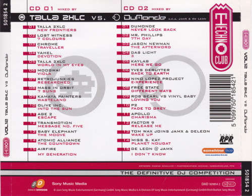 Techno Club - Double CD`s x5 Vol 9, 10, 11, 12, 16 Import