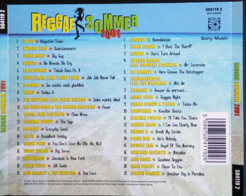 Various - Reggae Sommer 2001 Double CD Import