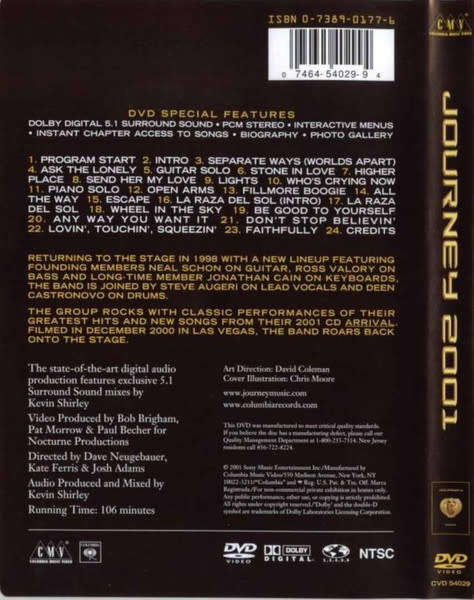 Journey - 2001 DVD Import