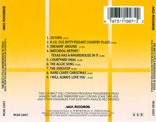 Various - Best Little *****house In Texas - Soundtrack CD Import