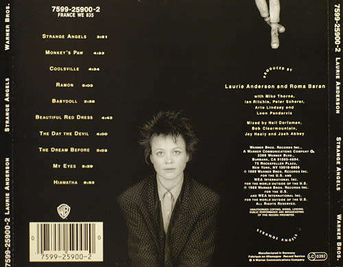 Laurie Anderson - Strange Angels CD Import