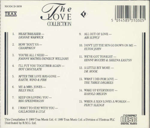 Various - The Love Collection Vol 1,2,3,4,5,6 CD Set Import