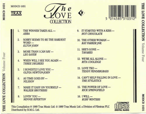 Various - The Love Collection Vol 1,2,3,4,5,6 CD Set Import