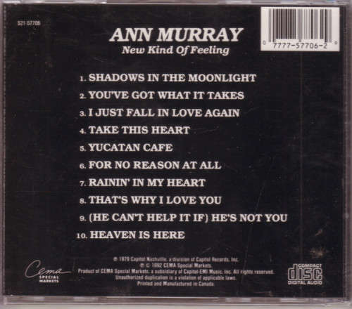 Anne Murray - New Kind of Feeling CD Import