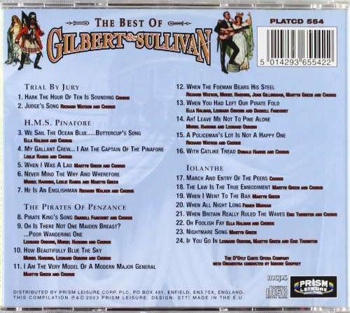 Gilbert and Sullivan - Best of CD Import